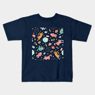 Space Cats Pattern Kids T-Shirt